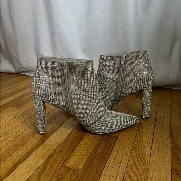 Silver Rhinestone Booties - Picture 5 of 11